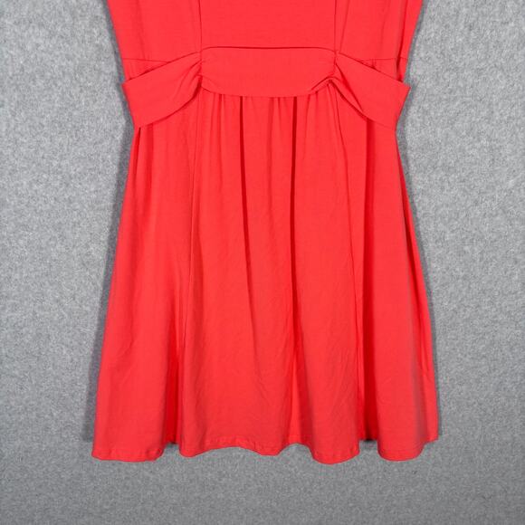 Lands End Dress Medium Knee Jersey Flowy Cotton Stretch Career Church Easter - Picture 3 of 10